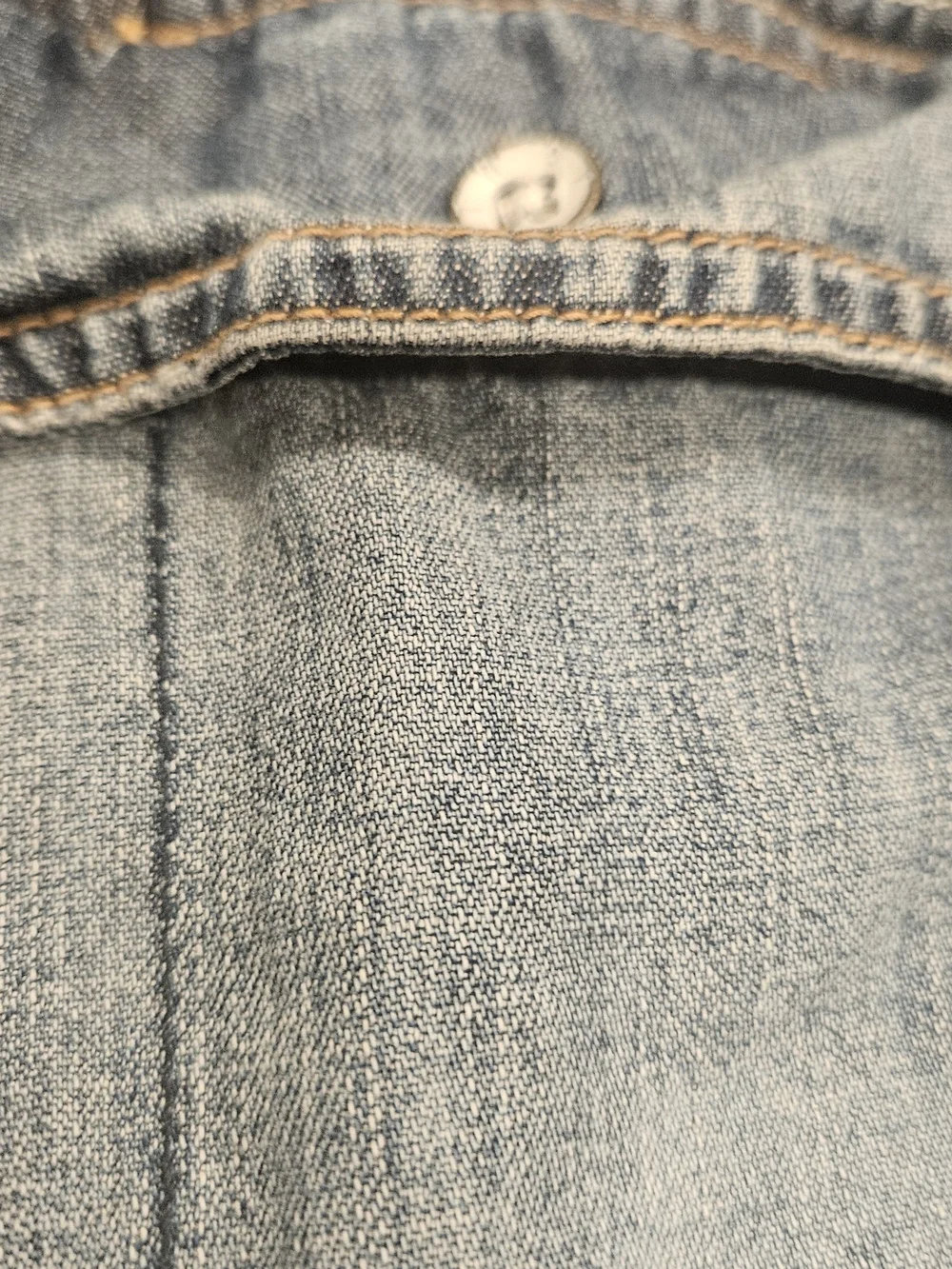 True Religion Blue Patchwork Denim Shirt Slim Fit- Men M